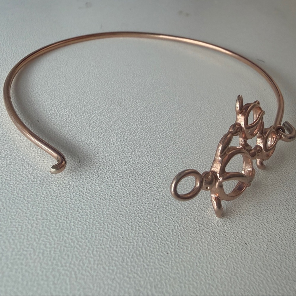 💛 Turtle family Rose Gold Bracelet with hook clasp - Picture 2 of 4